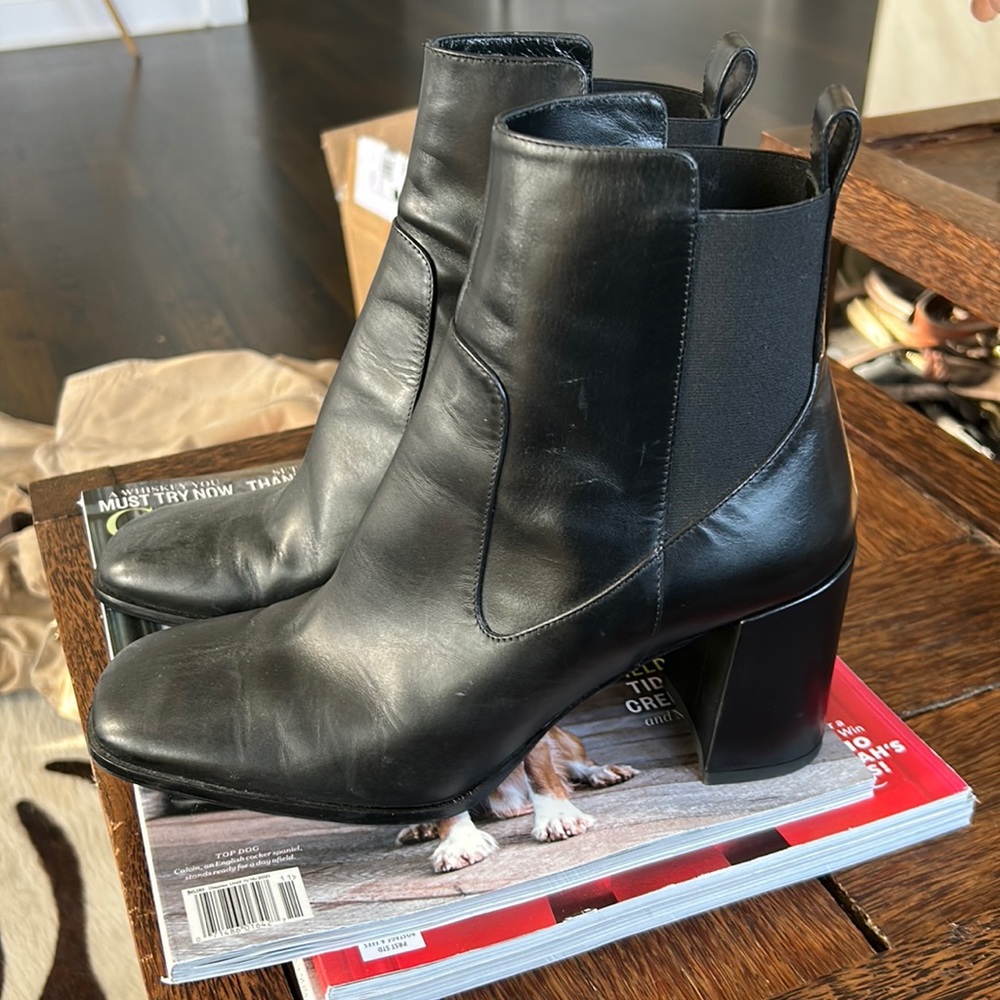 Via Spiga Black Heel Ankle Boots